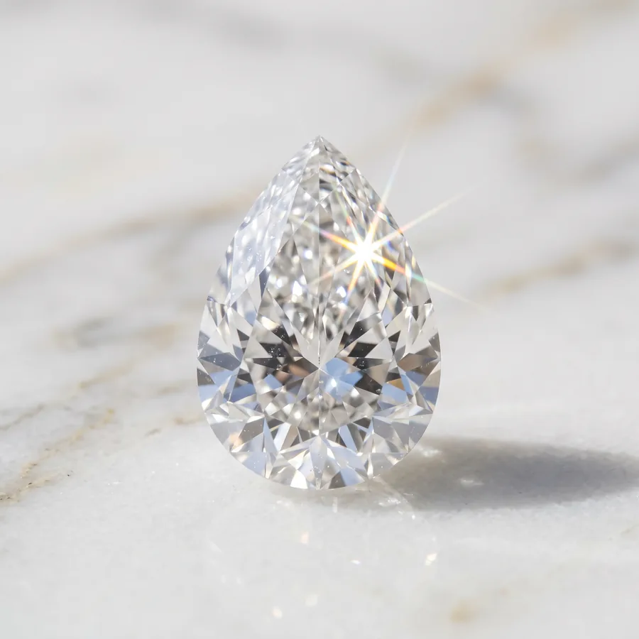 Pear cut diamond
